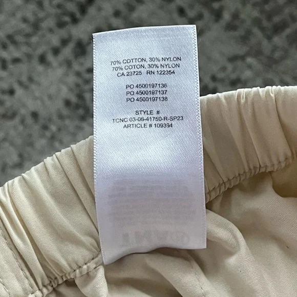 Aritzia Tna Squad Pocket Parachute Cream Elastic Waist Pants Size S - Picture 16 of 16